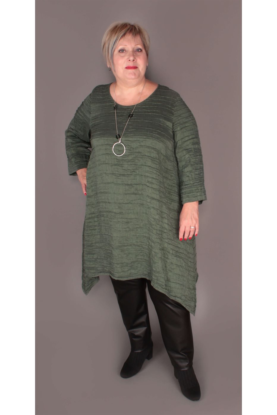 Blouse Soie Lin Verte